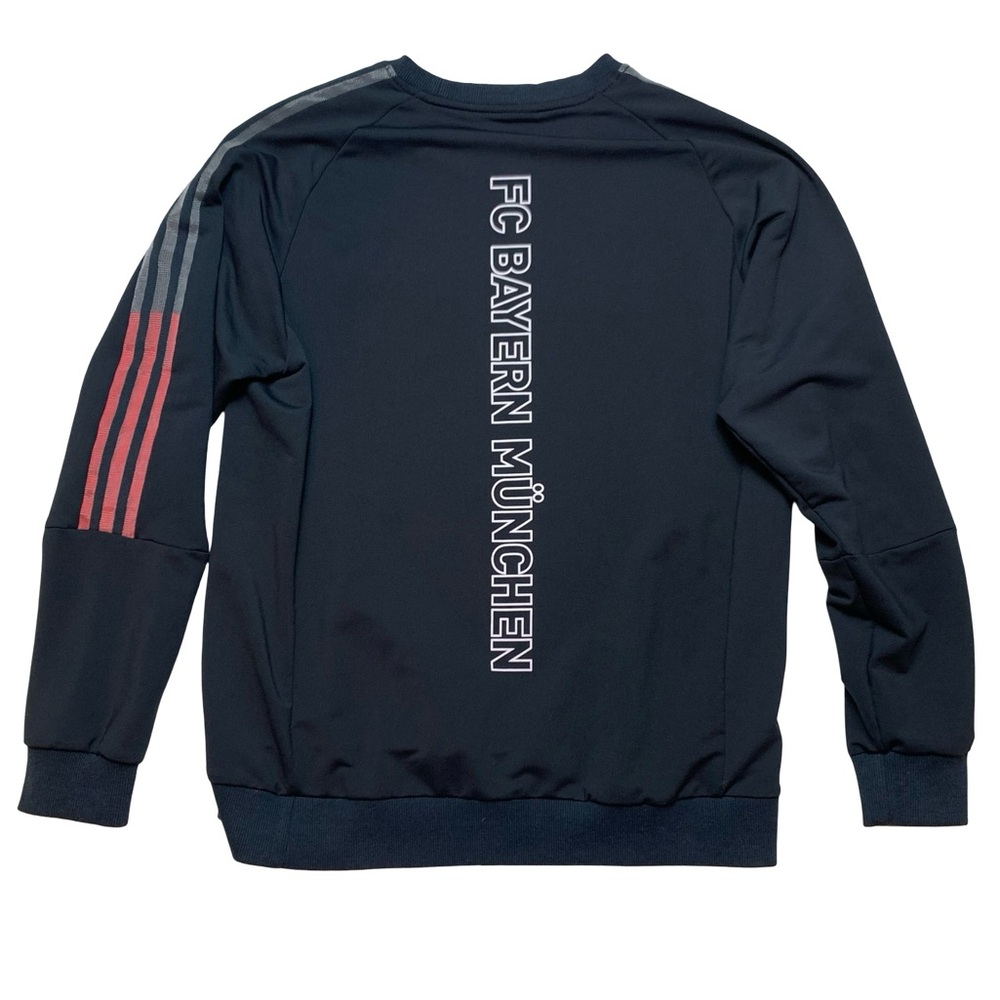 Adidas Logo FC Bayern Munich Soccer/Football Sports Pullover Gray Mens S
